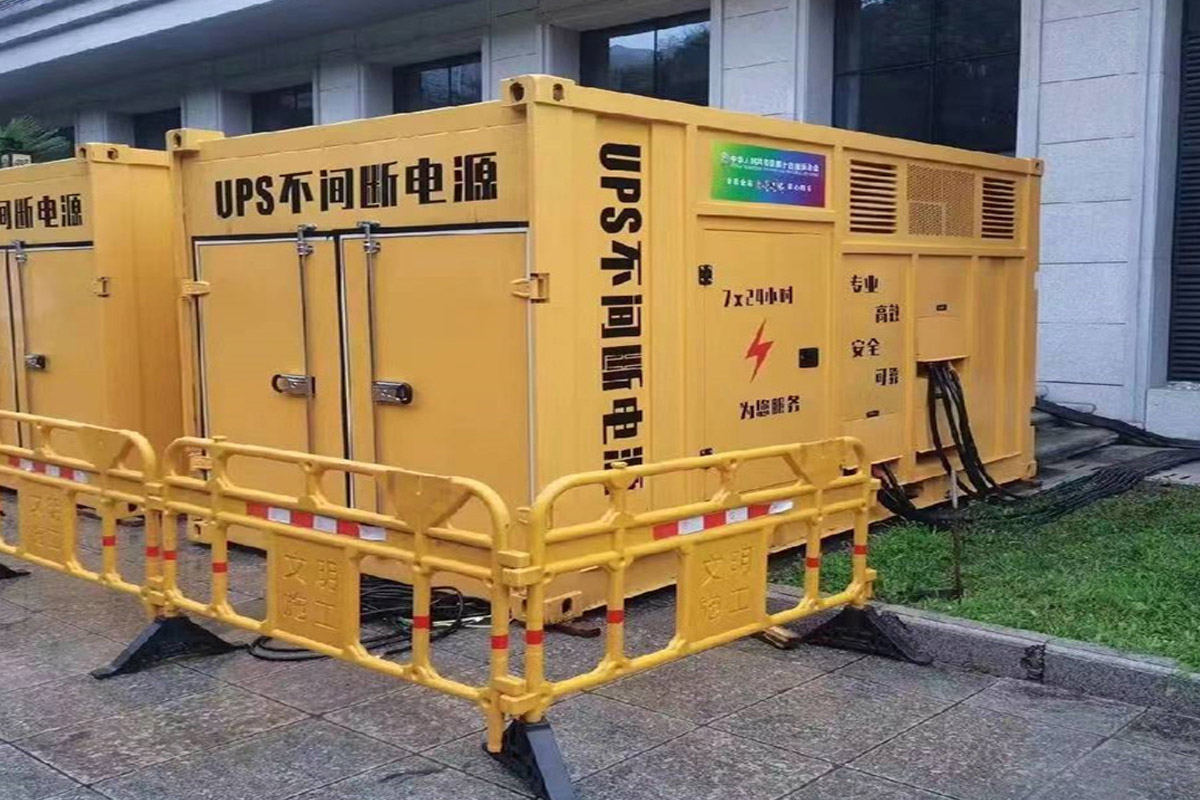 银川发电机租赁施工现场